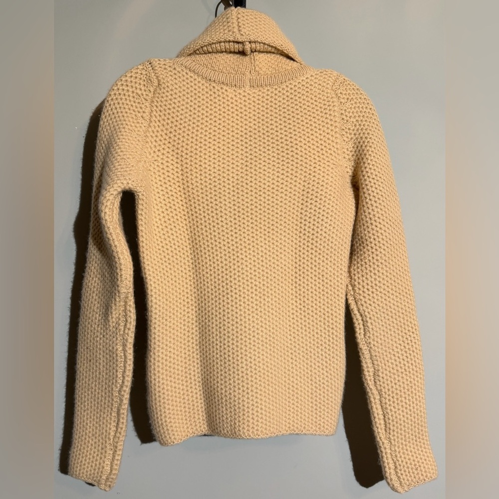 Saks Fifth Avenue Cashmere Tan Vintage Cowl Neck Sweater Size Small - Picture 4 of 7